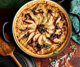 Birnen-Mandel-Zwiebel-Quiche