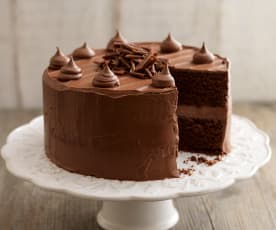 Gâteau au chocolat et au caramel
