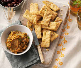 Focaccia ai ceci e verdure al curry