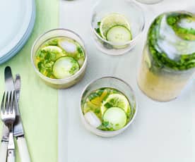 Cocktail concombre-citronnelle-citron vert 