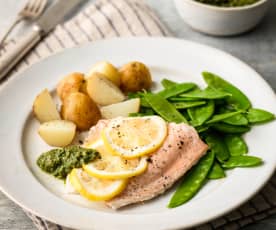 Salmon Fillets with Salsa Verde