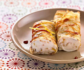 Cannelloni de crêpe à l'orange
