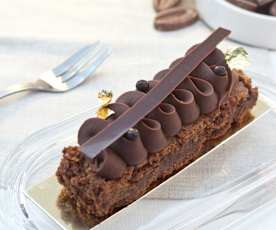 Brownie con ganache glucosado