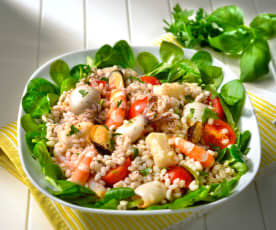 Seafood Salad with Pearl Barley