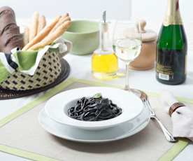 Pasta fresca de tinta de calamar