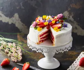 Wedding cake aux fraises