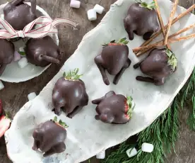 Mini pavos de navidad con chocolate 
