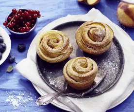Pfirsich-Rosen-Muffins
