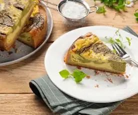 Süßer Wildkräutercheesecake
