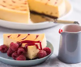 Cheesecake de chocolate blanco