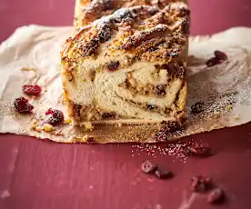 Russenzopf mit Cranberries