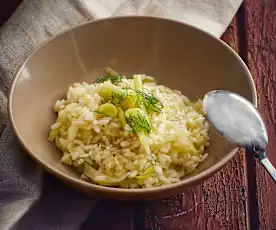 Risotto porri e finocchi