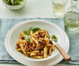 Zucchini-Salsiccia-Pasta