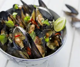 Asian-style mussels