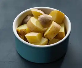 Steamed Cubed Potatoes