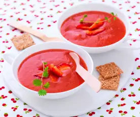 Gaspacho tomate-fraise
