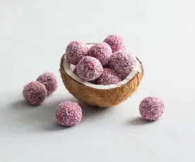 Coconut and beetroot balls