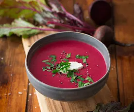 Rote-Rüben-Suppe (vegan)