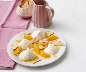 Zitronen-Joghurt-Mousse mit Spekulatiushippen