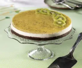 Cheesecake cioccolato e salsa ai kiwi