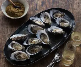 Shichimi togarashi oysters