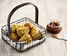 Cheddar and Walnut Scones with Onion Jam