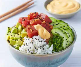 Poke bowl de atún spicy