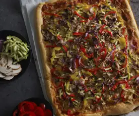 Vegetable pizza (Thermomix® Cutter TM6)