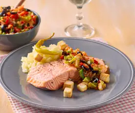 Salmón en piriñaca