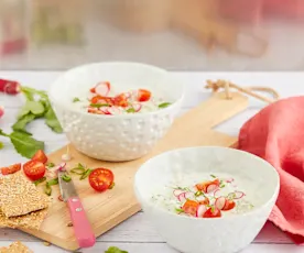 Soupe froide concombre-courgette