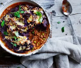 Cottage pie with purple mash (Toddlers and beyond)