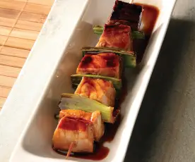 Schwertfisch-Spieße mit Teriyaki-Sauce