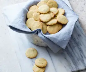 Macadamia and Parmesan biscuits