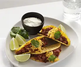 Tacos de chile vegetarianos