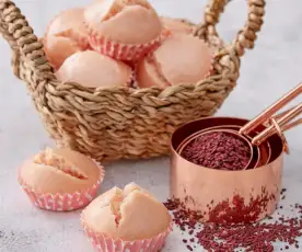 Red Yeast Rice Huat Kuih (Steamed Cupcakes)