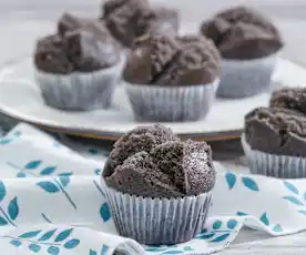 Black Glutinous Rice Huat Kuih (Steamed Cupcakes)