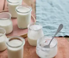 Iogurte natural com leite condensado