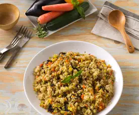 Quinoa con verduras al vapor (sin gluten)