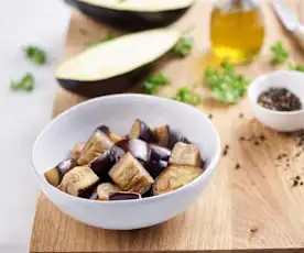 Sautéing 14 oz Eggplant