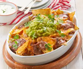Nachos with Black Beans and Guacamole