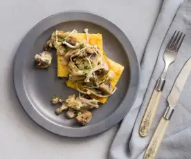 Mushroom ragu with polenta toast