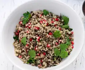 Millet Salad with Lentils and Pomegranate