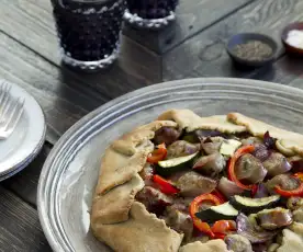 Pepper, Onion and Sausage Galettes