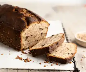 Bizcocho de chocolate con base crujiente de sarraceno
