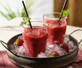 Erdbeer Slush mit Wodka
