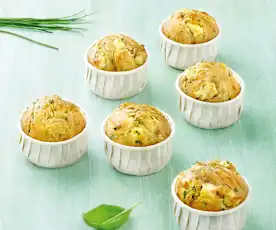 Muffins à la feta et aux herbes fraîches