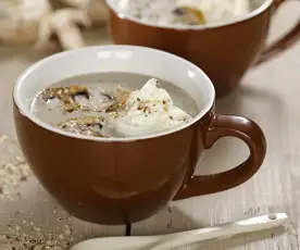 Houbové cappuccino s lískovými ořechy