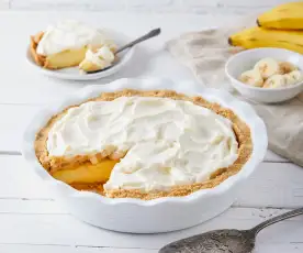 Banana Cream Pie with Wafer Crust (Metric)