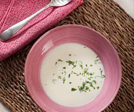 Crema de espárragos blancos