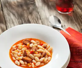Judías blancas con chorizo